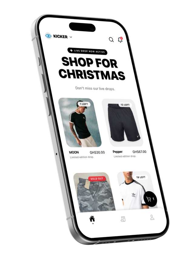 Drop app product screen
